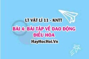 Lý thuyết Vật lí 11 Kết nối tri thức bài 4: Bài tập về Dao động điều hòa